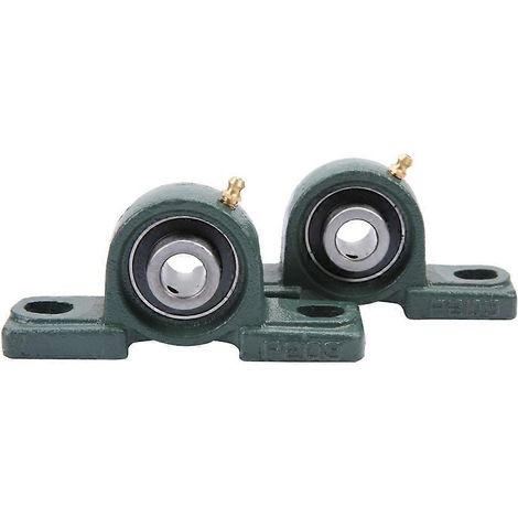 2 paliers à semelle UCP202, roulements à billes, boîtier moulé, diamètre extérieur 40 mm, diamètre intérieur 15 mm