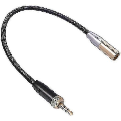 Câble microphone audio, adaptateur jack 3,5 mm mâle vers mini XLR 3 broches, compatible avec les câbles audio des appareils photo reflex. (1/5)