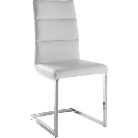 MOMMA HOME Pack 2 sillas comedor Polipiel color Blanco Roto, Modelo Milo, Medidas 45 x 59 x 97H cm (1/3)