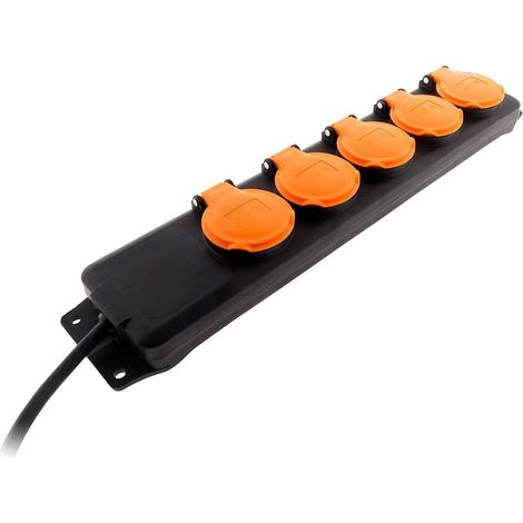Bloc étanche 5 Prises 16A 2P+T + clapets - (1/5)