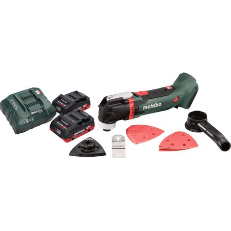 Herramienta multifunción a batería Metabo MT 18 LTX 18 V OIS / Starlock + 2 baterías LiHD de 4,0 Ah + cargador
