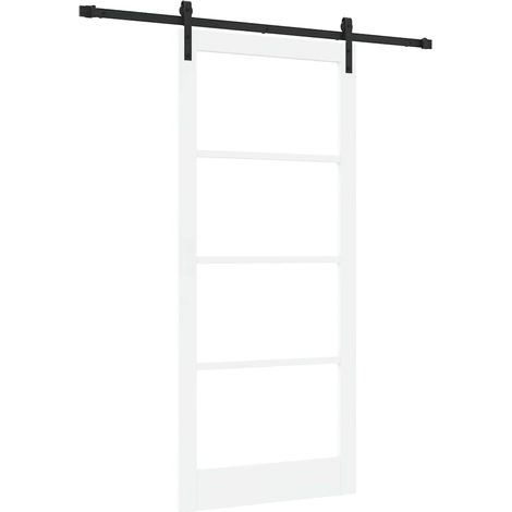 Maison Exclusive - Schiebetür ORKDAL Weiß und Schwarz 93 x 211 cm