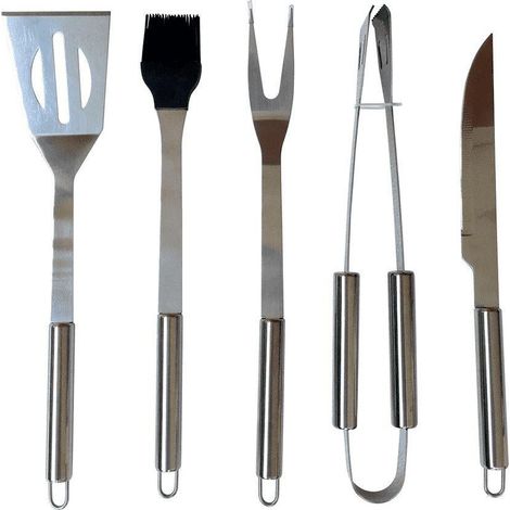 Fieldmann 5-teiliges BBQ-Utensilien-Set aus Edelstahl