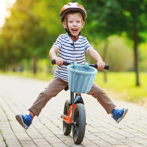Cestino intrecciato per bicicletta per bambini, cestino decorativo da manubrio per bambine (1/5)