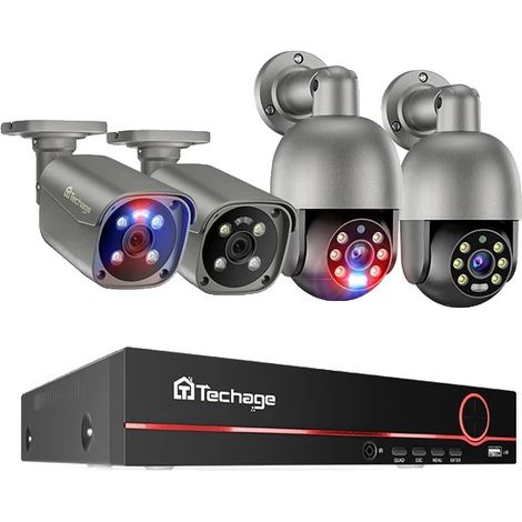 Système de caméra PTZ, résolution 4K, audio bidirectionnel, Aucun-b, 8CH 4 Caméras-a (1/2)