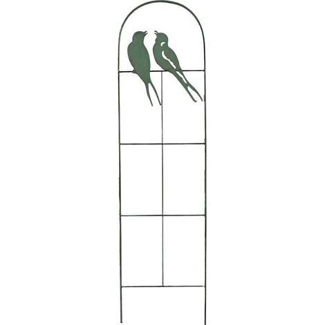 Treillage oiseaux vert métal 25x1x100cm (1/2)