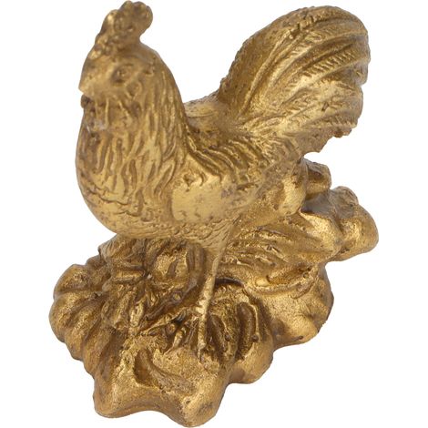 Sculpture Artisanale de Coq en Laiton, Décoration Intérieure Chinoise Traditionnelle (1/5)