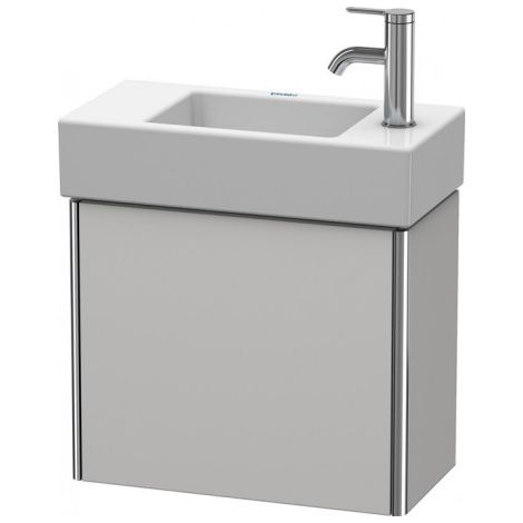 Meuble sous-lavabo Duravit XSquare 48,4x24,0 cm, 1 porte, suspendue à gauche, pour lavabo Vero Air 072450, Couleur (avant/corps): Laque mate en soie Nordic White - XS4091L3939