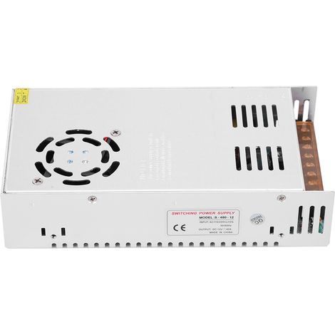 Adaptateur secteur à découpage DC12V en alliage d'aluminium pour barre lumineuse LED, imprimante 3D (S-480-12 (12 V 40 A 480 W) AC110/220 V ±15 %) (1/5)