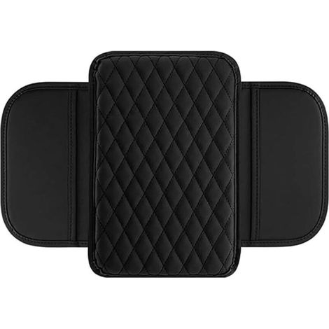 Cuir Housse Accoudoir Voiture Universel, Housse pour Console Centrale pour Accoudoir avec Rangement, Imperméable Accessoire Voiture Interieur, Accoudoir Universel pour Voiture, Suv (Noir) (1/5)