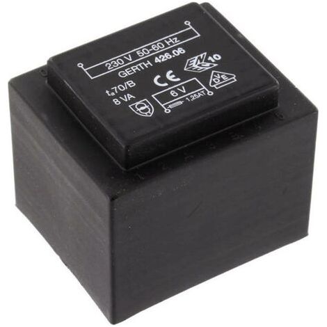 Gerth 426.09.2. Transformateur pour circuits imprimés 1 x 230 V 2 x 4.5 V/AC 8 VA 888 mA V050231 (1/4)
