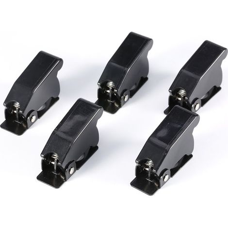 Lot de 5 capuchons de protection noirs pour interrupteur à bascule de voiture (1/4)