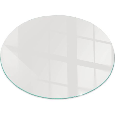 Funkenschutzplatte für Kamin Hitzeschutz Schutzplatte Hartglas Dekorative Glasbodenplatte Farbe Grau Rund fi 70 cm