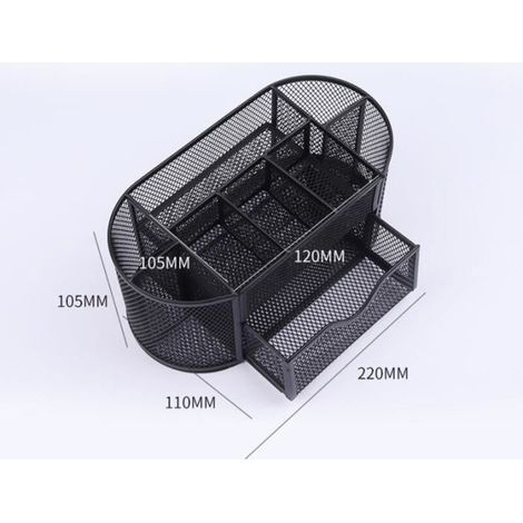 porte-crayons,Rangement Bureau Organisateur,Métal Grillagé Organiseur de Bureau/Pot a Crayon/Accessoire Bureau/Porte Stylo