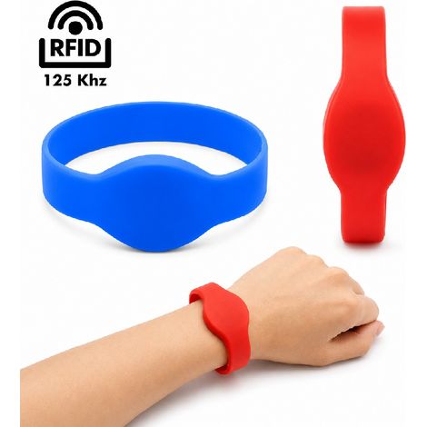 Bracciale RFID 125 kHz in Silicone per Controllo Accessi Rosso