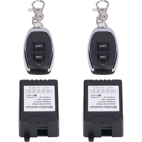 Module de commande à distance avec relais, apprentissage et codage, 1 canal, portée de 100 mètres, 12 V CC (1/5)
