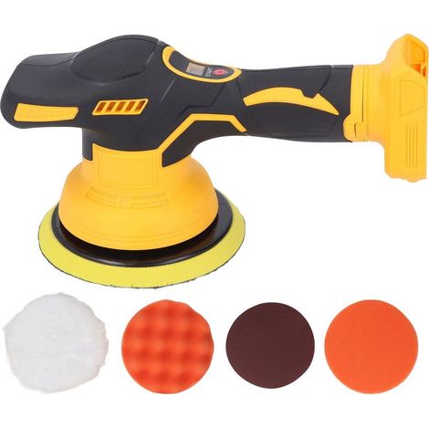 Polisseuse sans fil 6 pouces, 6 vitesses variables, kit de lustrage et de polissage automobile sans balais pour batterie DCB200 (1/5)