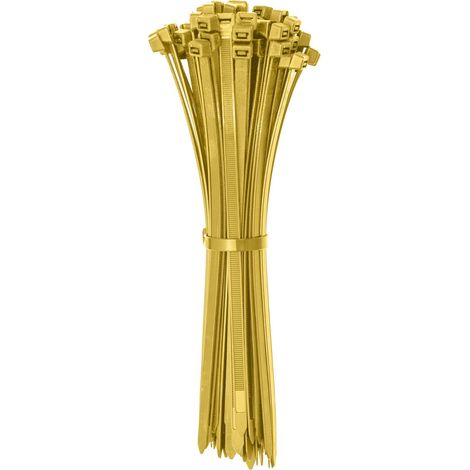 ERKO Fascette plastica beige/bambù 200 x 3,6 mm 100 pezzi breve, di cablaggio professionali, Resistente allatemperature, forte, Per il giardino, la casa, il garage, l'ufficio (1/4)