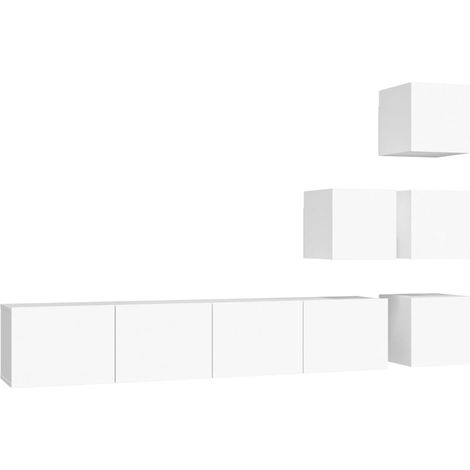Maison Exclusive - TV-Wandschrank Weiß Holzwerkstoff (1/5)