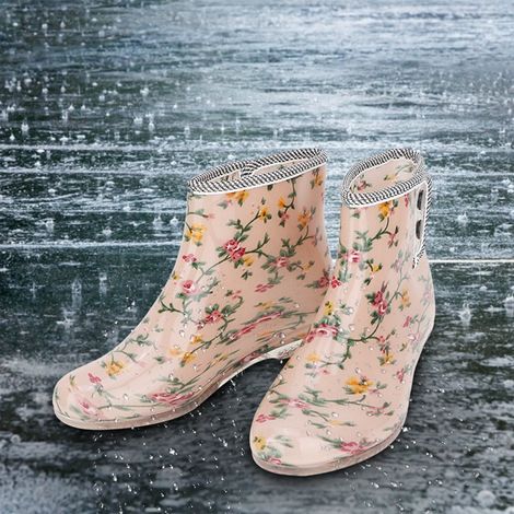 Bottes de pluie imperméables et antidérapantes imprimées pour femmes, chaussures de jardin (37) (1/5)
