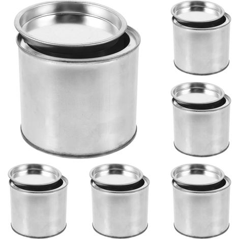 métallique rond de 0 5 L pour peinture et encre lot de 6