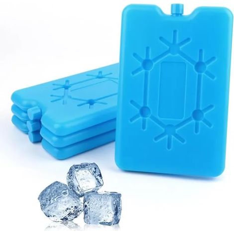 Bloc de Glace - 4 Sacs Isothermes - 200ml - 160x100x20mm - Idéal pour Activités Extérieures (1/4)