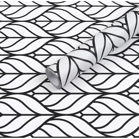 Hode Klebefolie für Möbel, Blattmuster, 45 x 600 cm, selbstklebende Folie für Möbel, Schränke, Schubladen, Tische, wasserfeste PVC-Folie für Möbel, Vinyl (1/5)