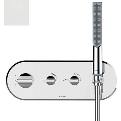Partie externe mitigeur thermostatique mural bain douche blanc mat Apice - Bossini Z00523045