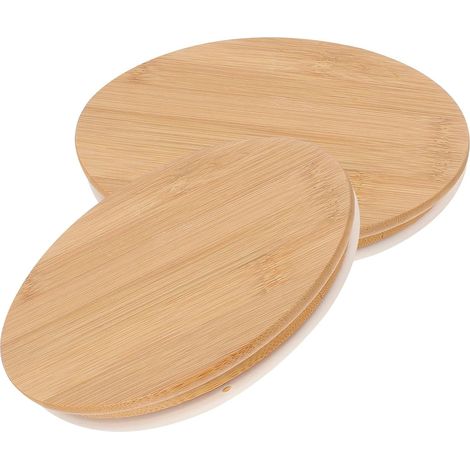 Lot de 2 couvercles ronds hermétiques avec joints en silicone pour bocaux en verre, rangement et conservation alimentaire en cuisine