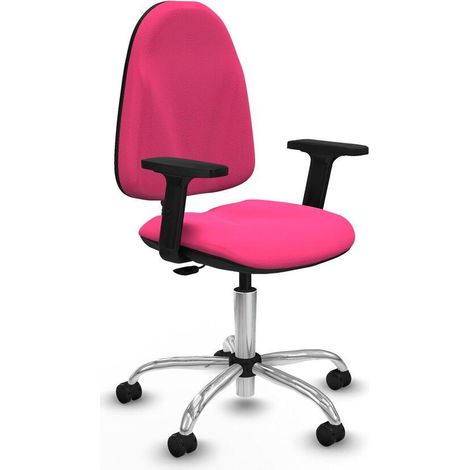 piqueras-y-crespo Silla de oficina elegante rosa ajustable