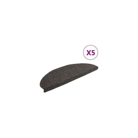 Selbstklebende Treppenstufen, 5er-Set, 65 x 21 x 4 cm, anthrazit, halbkreisförmig, großes Format - Crezuo (1/4)