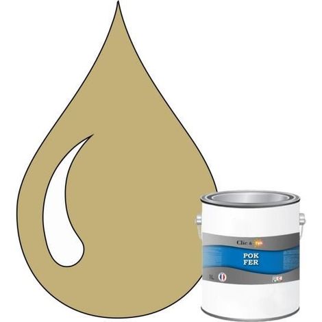 Peinture Fer Antirouille – Métal Extérieur Intérieur, Satinée, Protection Rouille - 1L - RAL 1001 - Beige (1/4)