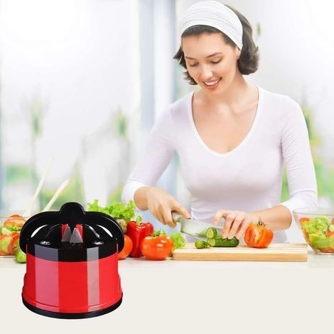 Aiguiseur de couteaux outil d'affûtage facile et sûr à aiguiser les couteaux de chef de cuisine damas aiguiseur d'aspiration rouge