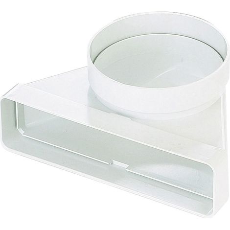Unelvent – Coude mixte PVC 55 x 220 mm – Décor blanc – Accessoire pour gaine électrique ICTA – Température maximale de fonctionnement