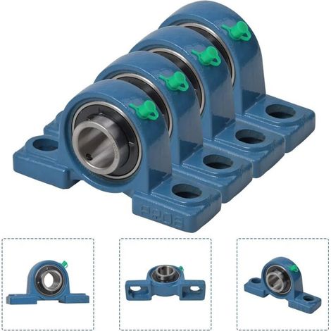 4 PCS Palier à semelle HTB UCP 206 Ø de perçage 30 mm Écartement des trous 121 mm (1/5)