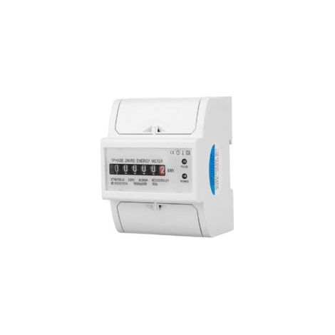 Mezheng – Contatore elettrico digitale monofase per montaggio su guida DIN – 2 linee – 4 poli – Misurazione del consumo attivo fino a 30A - Crezuo