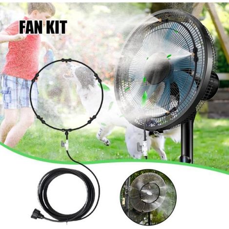 Kit Brumisation Extérieur - 6 Buses - Raccord 3/4 Pouces - Ligne de Brumisation en Cuivre 8 m - Pour Ventilateur de Terrasse (1/4)