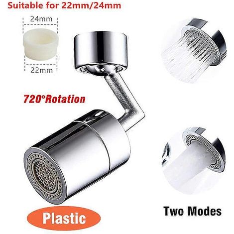 Rallonge flexible 1080 pour robinet d'évier de cuisine, filtre anti-éclaboussures universel, aérateur et pulvérisateur pour robinet de salle de bain A (1/5)