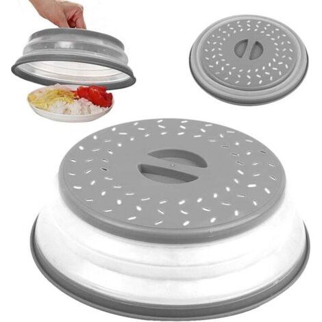 Micro Onde - Cloche Micro Onde sans BPA, Anti Vapeur et Fonction Passoire - Gris (1/5)