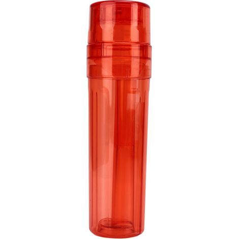 Broyeur à herbes transparent, portable, petit, lavable et amovible, rouge. (1/5)