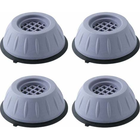 4Pcs Patins Anti Vibration Lave Linge Tapis Anti Vibration Machine a Laver Caoutchouc Antidérapant Pied à Suppression des Chocs et du Bruit, Antidérapant pour Lave-Linge Réfrigérateur, Surélevé 3cm (1/4)