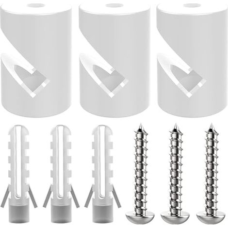 Décentrateurs en 'V' et serre-câbles, Plastique ABS Blanc Support de Câbles pour Plafond/Mur, Pour lampes à descente verticale et suspensions, Serre-câbles à presse-étoupe (1/3)