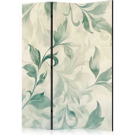 Paravent artgeist feuilles vertes beiges 135x172 cm
