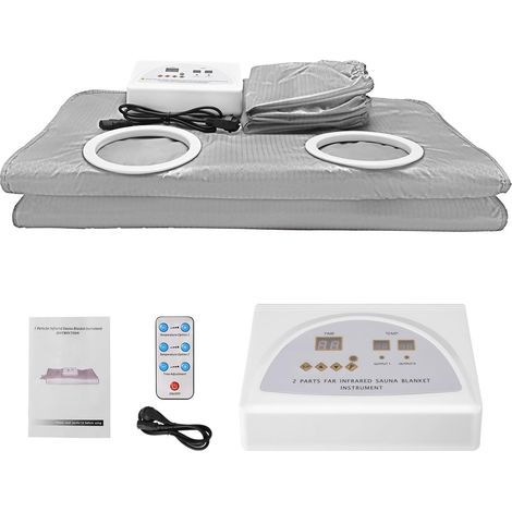 Kit de sauna Couverture de sauna infrarouge lointain, conception extensible des manches à la main, couverture de sauna thermique à 2 zones, gaine corporelle for la perte de poids et la forme physique (1/4)