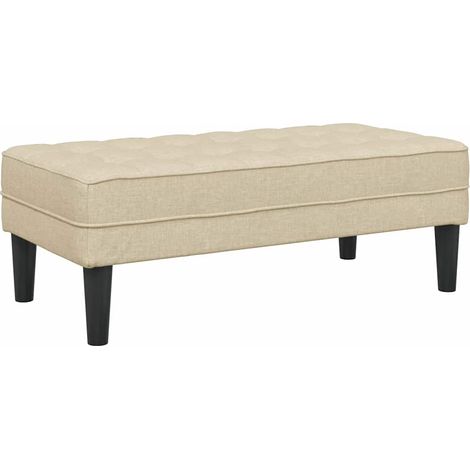 Bank Creme 113 x 57 x 39 cm Stoff vidaXL (1/5)