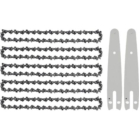 5Pcs 6 Inch Mini Chainsaw Chain with 2Pcs Replacement Saw Chain Bar Spare Parts for Mini Portable Cordless Electric Chainsaw