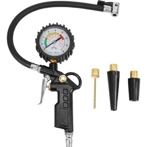 Gonfleur de Pneu ManomèTre Voiture 220 PSI avec Compresseur D'Air pour Voitures Motos VéLos (1/4)