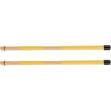 1 Paire de Baguettes de Tambour en Bambou Naturel - Baguettes de Percussion pour Batterie et Tambour (Couleur Jaune) (1/5)