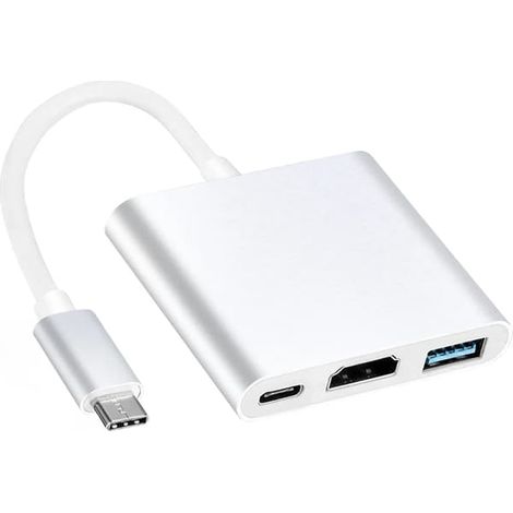 Câble adaptateur USB-C vers HDMI, AV numérique USB 3.0 4K 60 Hz, compatible avec les téléviseurs multiports, les MacBook, les ports de charge Samsung PD, 3 en 1. (1/3)