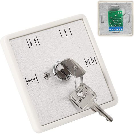 Interrupteur à clé 5 positions pour porte coulissante automatique (marche/arrêt manuel et automatique) (1/5)